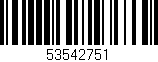 Código de barras (EAN, GTIN, SKU, ISBN): '53542751'