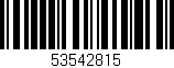 Código de barras (EAN, GTIN, SKU, ISBN): '53542815'