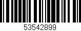 Código de barras (EAN, GTIN, SKU, ISBN): '53542899'