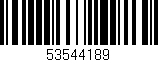 Código de barras (EAN, GTIN, SKU, ISBN): '53544189'