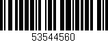 Código de barras (EAN, GTIN, SKU, ISBN): '53544560'