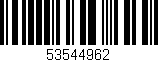 Código de barras (EAN, GTIN, SKU, ISBN): '53544962'