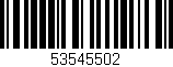 Código de barras (EAN, GTIN, SKU, ISBN): '53545502'