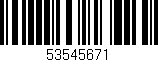 Código de barras (EAN, GTIN, SKU, ISBN): '53545671'