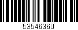 Código de barras (EAN, GTIN, SKU, ISBN): '53546360'