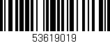 Código de barras (EAN, GTIN, SKU, ISBN): '53619019'