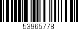 Código de barras (EAN, GTIN, SKU, ISBN): '53965778'