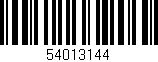 Código de barras (EAN, GTIN, SKU, ISBN): '54013144'