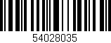 Código de barras (EAN, GTIN, SKU, ISBN): '54028035'