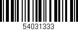 Código de barras (EAN, GTIN, SKU, ISBN): '54031333'