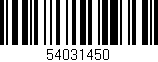 Código de barras (EAN, GTIN, SKU, ISBN): '54031450'