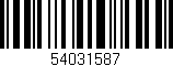 Código de barras (EAN, GTIN, SKU, ISBN): '54031587'