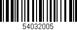 Código de barras (EAN, GTIN, SKU, ISBN): '54032005'