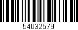 Código de barras (EAN, GTIN, SKU, ISBN): '54032579'