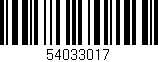 Código de barras (EAN, GTIN, SKU, ISBN): '54033017'