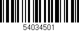 Código de barras (EAN, GTIN, SKU, ISBN): '54034501'