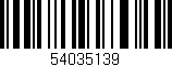 Código de barras (EAN, GTIN, SKU, ISBN): '54035139'