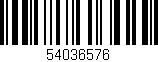 Código de barras (EAN, GTIN, SKU, ISBN): '54036576'