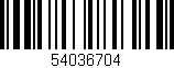 Código de barras (EAN, GTIN, SKU, ISBN): '54036704'