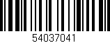 Código de barras (EAN, GTIN, SKU, ISBN): '54037041'
