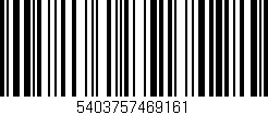 Código de barras (EAN, GTIN, SKU, ISBN): '5403757469161'