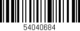 Código de barras (EAN, GTIN, SKU, ISBN): '54040684'