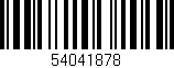 Código de barras (EAN, GTIN, SKU, ISBN): '54041878'