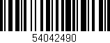 Código de barras (EAN, GTIN, SKU, ISBN): '54042490'