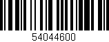 Código de barras (EAN, GTIN, SKU, ISBN): '54044600'