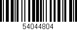 Código de barras (EAN, GTIN, SKU, ISBN): '54044804'