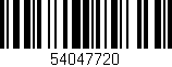 Código de barras (EAN, GTIN, SKU, ISBN): '54047720'