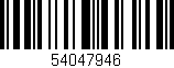 Código de barras (EAN, GTIN, SKU, ISBN): '54047946'