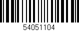 Código de barras (EAN, GTIN, SKU, ISBN): '54051104'