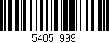 Código de barras (EAN, GTIN, SKU, ISBN): '54051999'