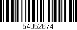 Código de barras (EAN, GTIN, SKU, ISBN): '54052674'