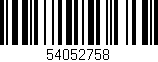 Código de barras (EAN, GTIN, SKU, ISBN): '54052758'
