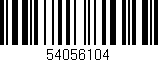 Código de barras (EAN, GTIN, SKU, ISBN): '54056104'