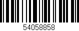 Código de barras (EAN, GTIN, SKU, ISBN): '54058858'