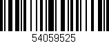 Código de barras (EAN, GTIN, SKU, ISBN): '54059525'