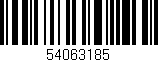 Código de barras (EAN, GTIN, SKU, ISBN): '54063185'