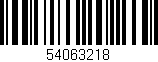 Código de barras (EAN, GTIN, SKU, ISBN): '54063218'