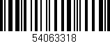 Código de barras (EAN, GTIN, SKU, ISBN): '54063318'