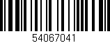 Código de barras (EAN, GTIN, SKU, ISBN): '54067041'