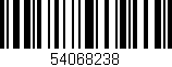 Código de barras (EAN, GTIN, SKU, ISBN): '54068238'