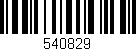 Código de barras (EAN, GTIN, SKU, ISBN): '540829'