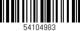 Código de barras (EAN, GTIN, SKU, ISBN): '54104983'