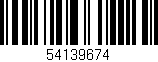 Código de barras (EAN, GTIN, SKU, ISBN): '54139674'