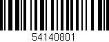 Código de barras (EAN, GTIN, SKU, ISBN): '54140801'