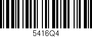 Código de barras (EAN, GTIN, SKU, ISBN): '5416Q4'