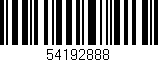 Código de barras (EAN, GTIN, SKU, ISBN): '54192888'